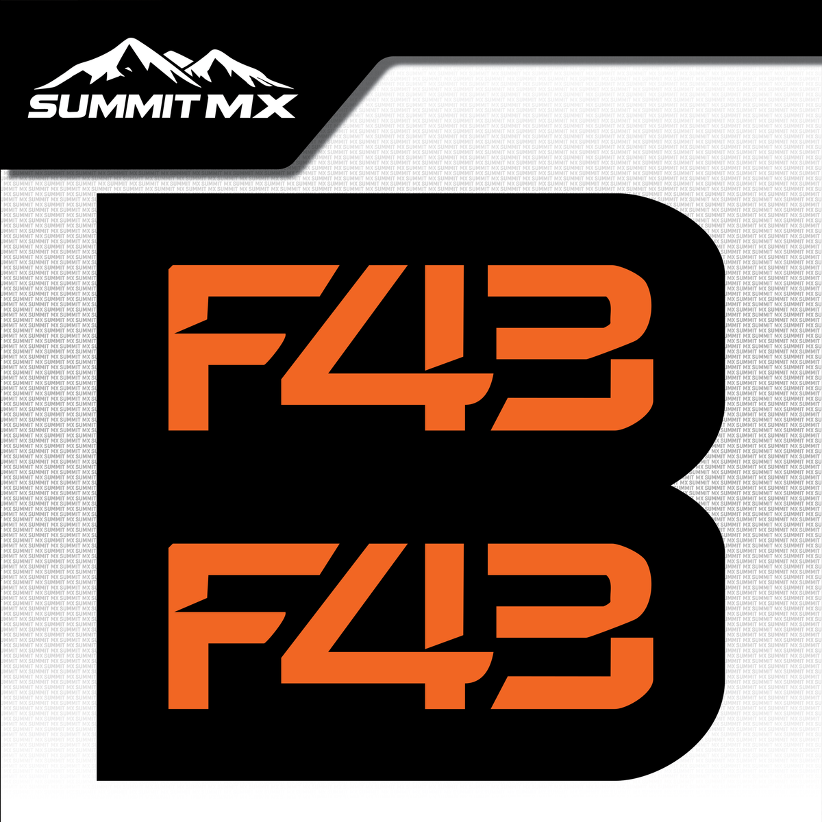 Sirris F43 fork decal in red colorway — Summit MX