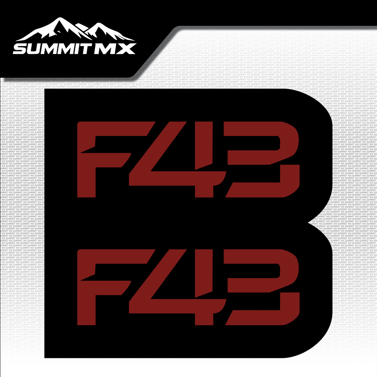 Sirris F43 fork decal in crimson red colorway — Summit MX