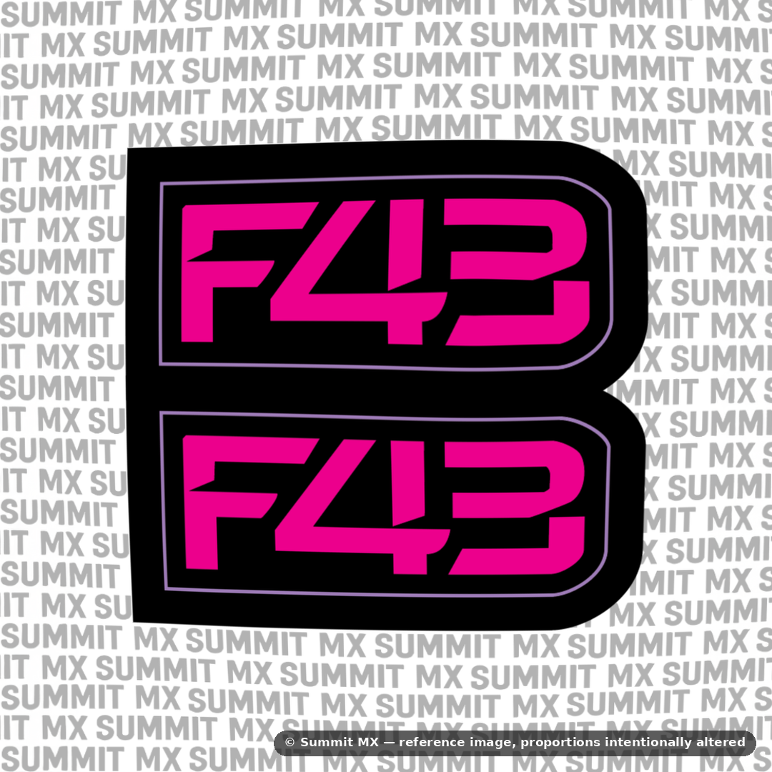 Sirris F43 fork decal in hot pink colorway — Summit MX