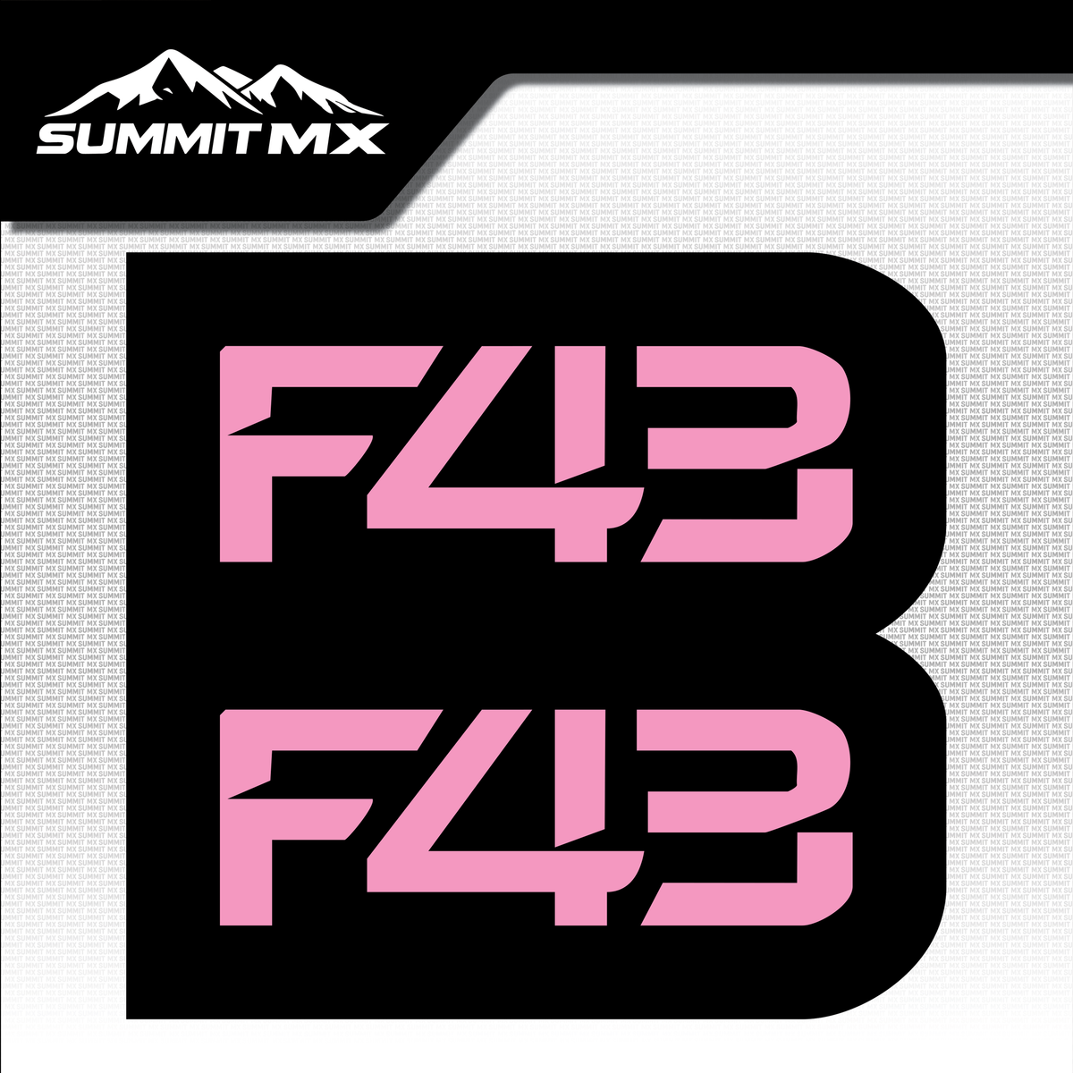 Sirris F43 fork decal in magenta colorway — Summit MX