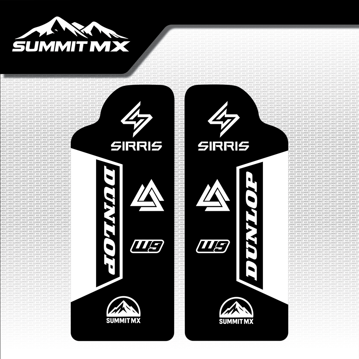 Sirris fork guard decal Dunlop variant — Summit MX