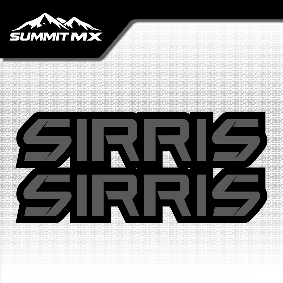 Sirris fork tube decal in gray colorway — Summit MX