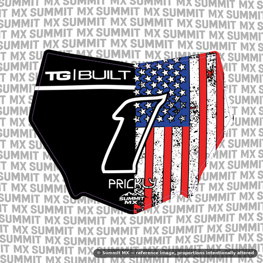 Stars & Stripes Full Color Decal for Motocutz Number Plate