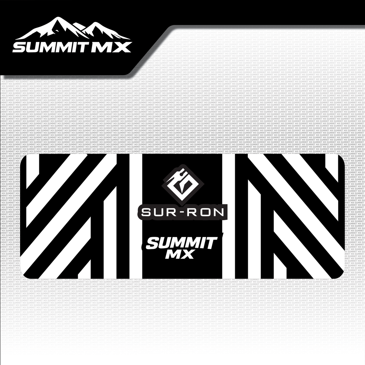 Surron LBX stock shock decal diagonal striped design — Summit MX