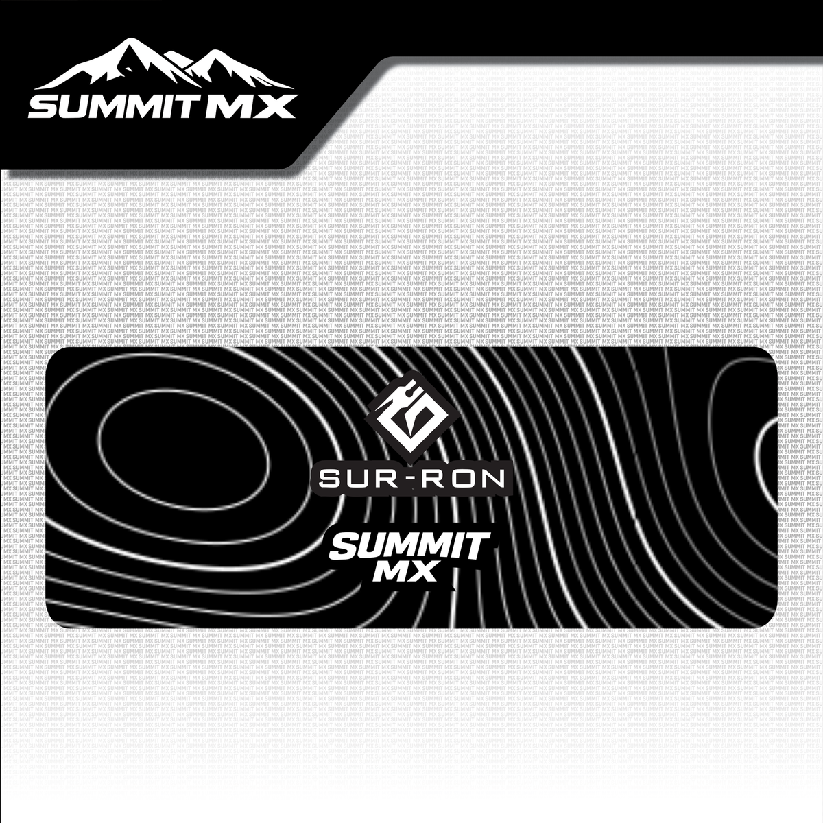 Surron LBX stock shock decal topographical design — Summit MX
