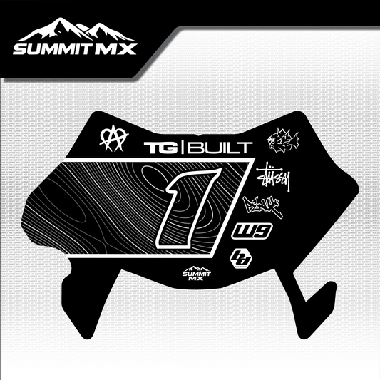 Switchback number plate decal cut for the Ultra Bee number plate