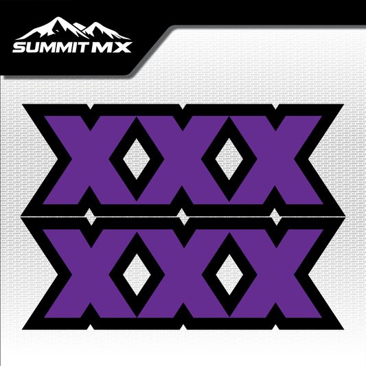 Talaria x3 XXX fork tube decal purple