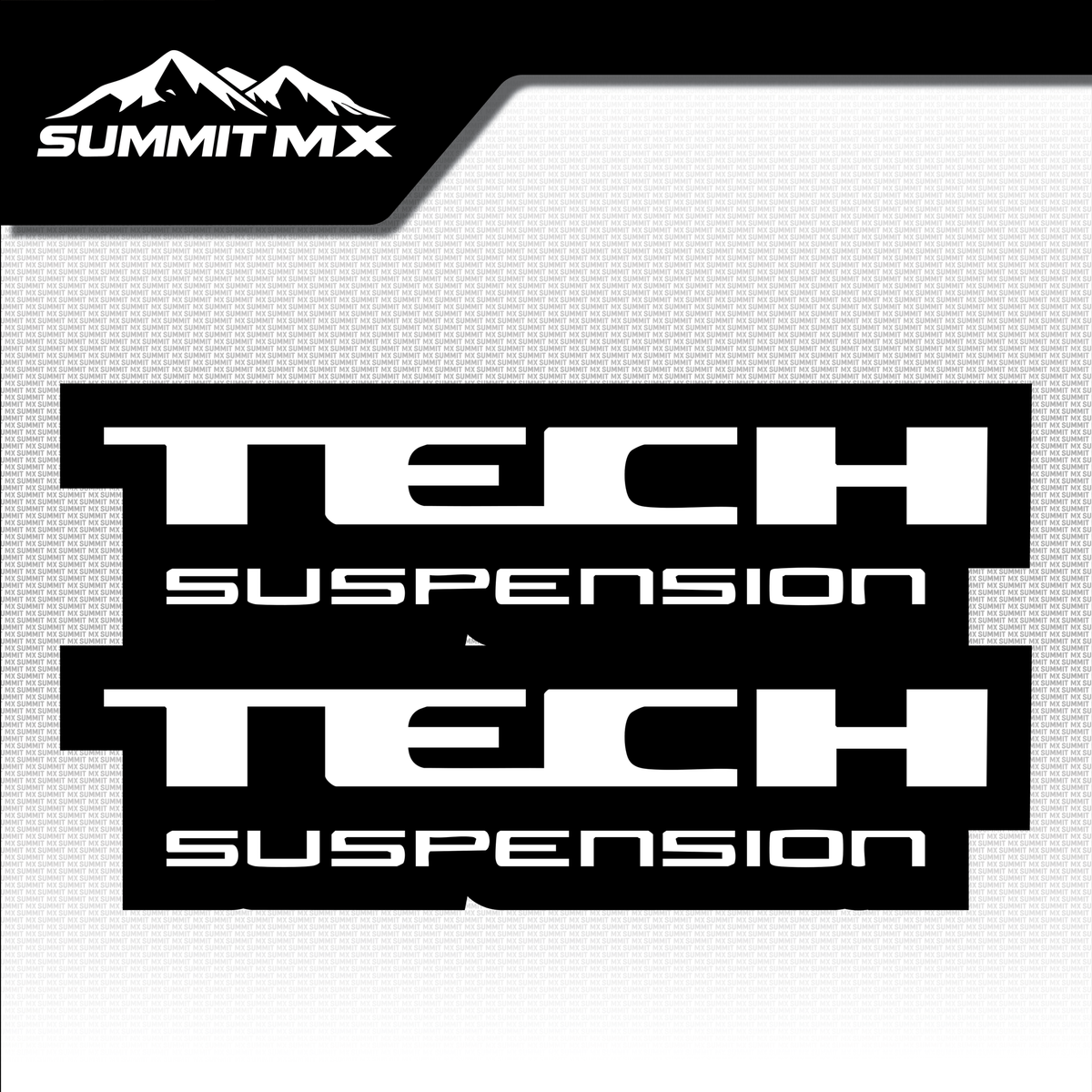 Tech fork tube decal in white colorway — Summit MX