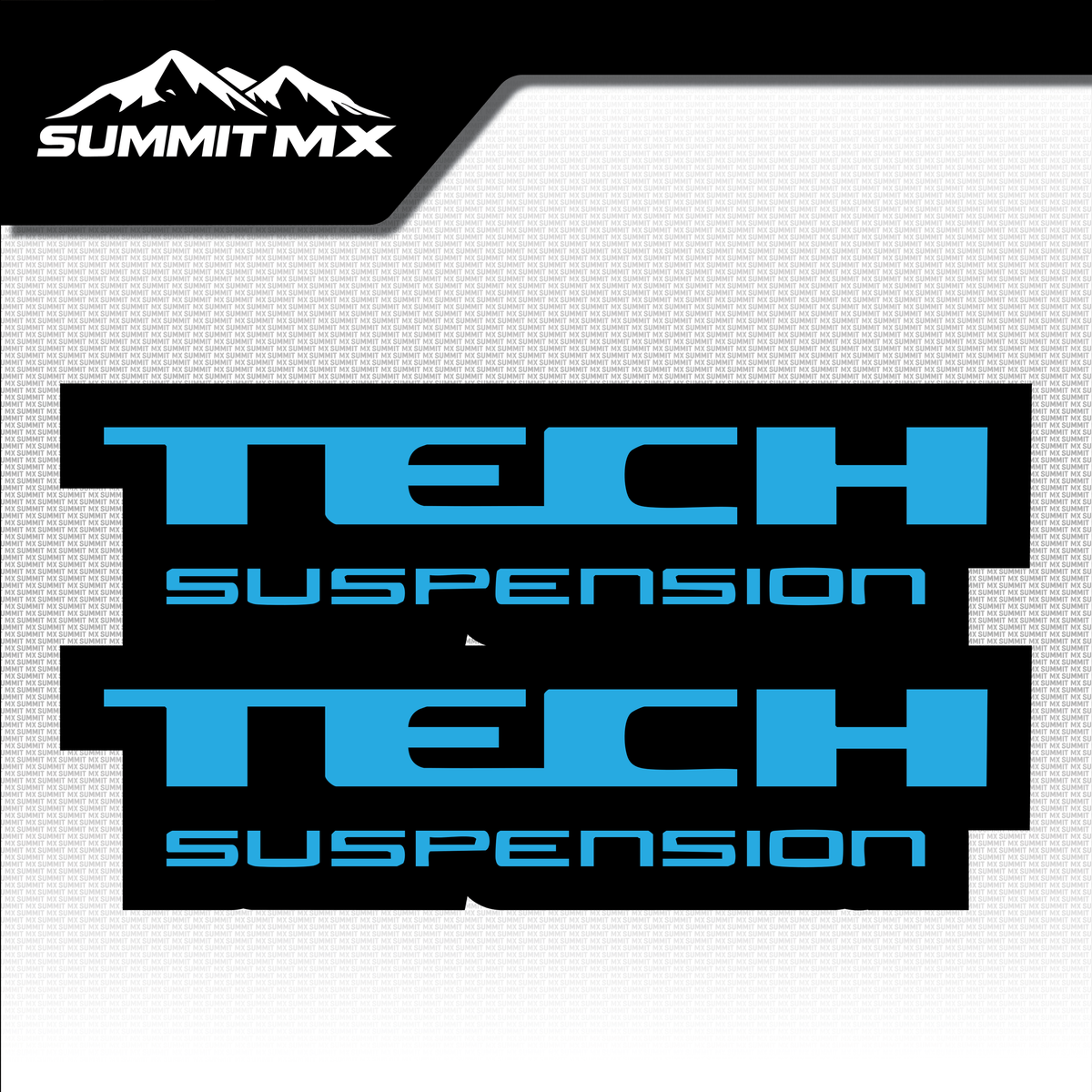 Tech fork tube decal in cyan colorway — Summit MX