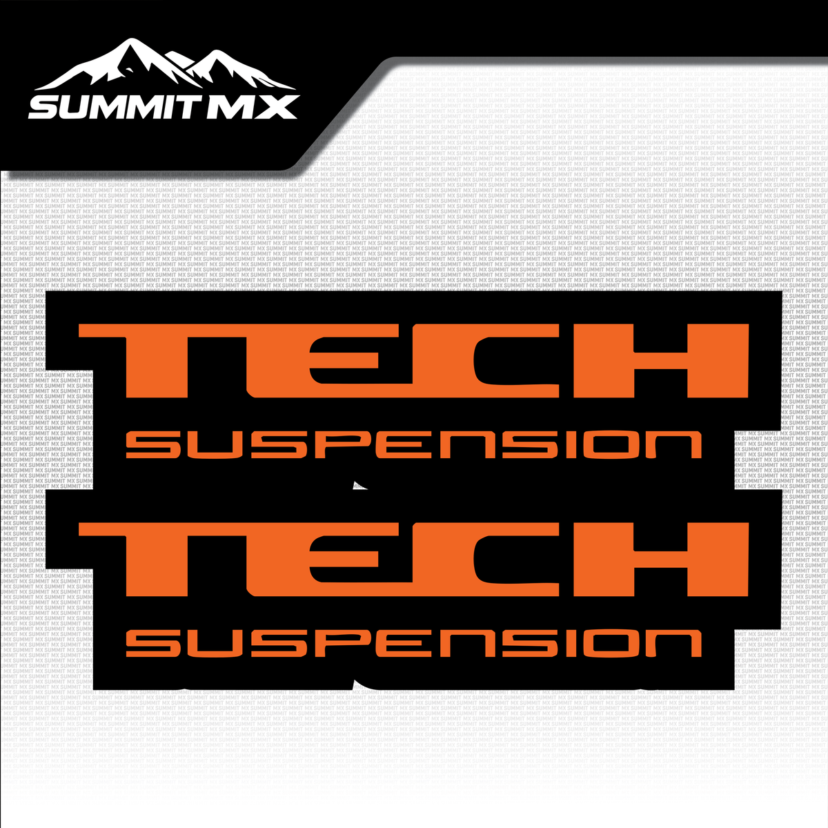 Tech fork tube decal in orange colorway — Summit MX