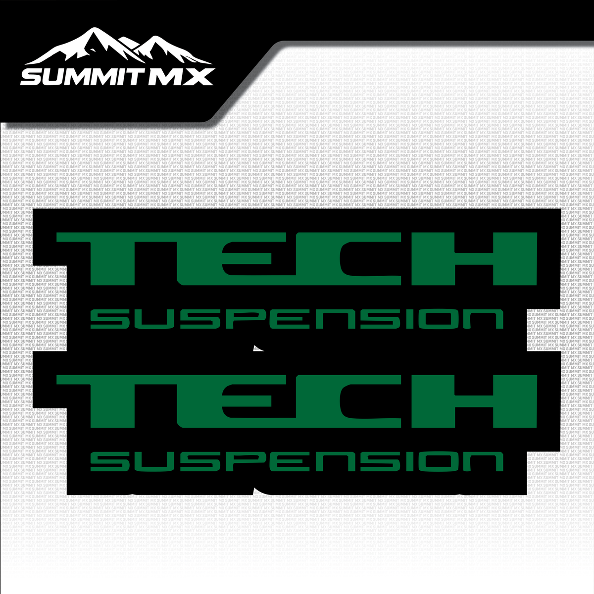 Tech fork tube decal in green colorway — Summit MX