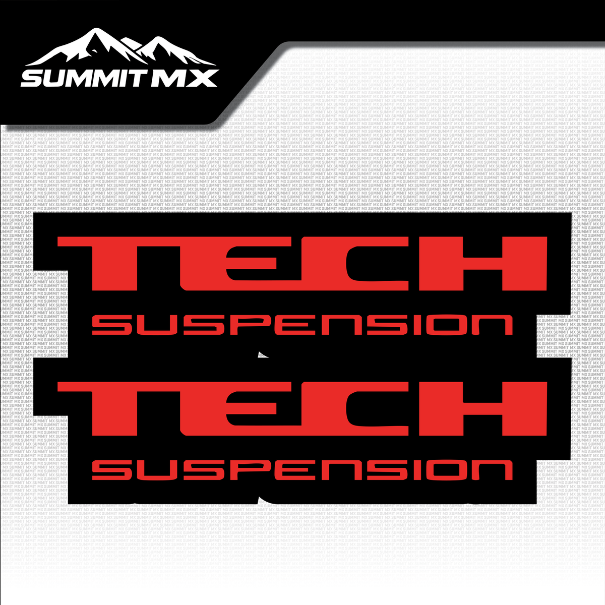 Tech fork tube decal in red colorway — Summit MX