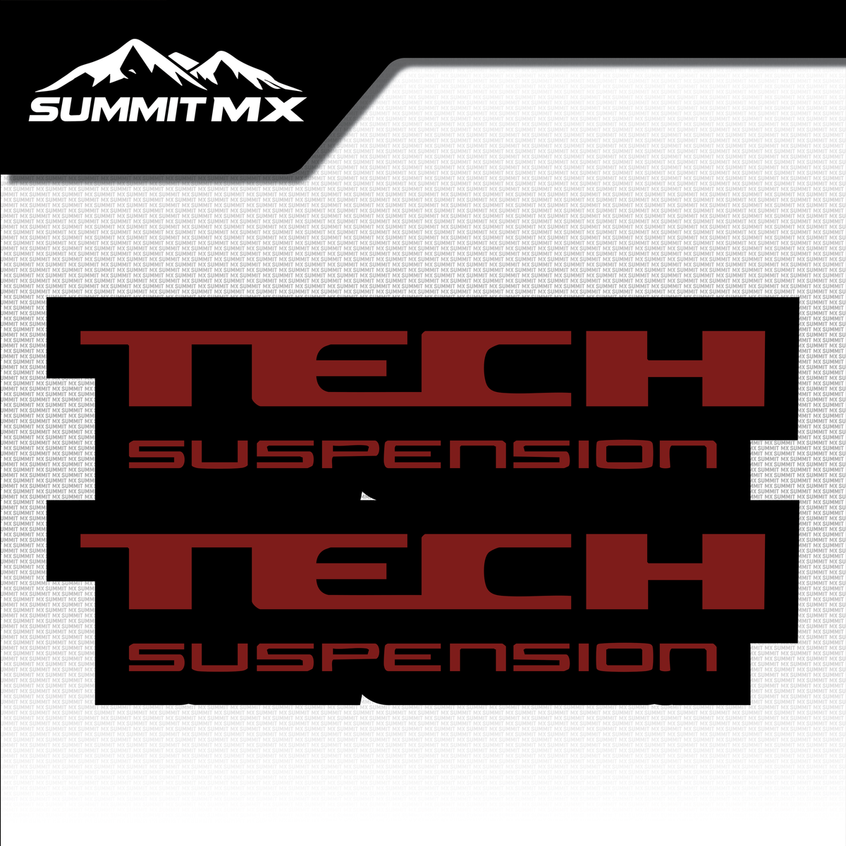 Tech fork tube decal in dark red colorway — Summit MX