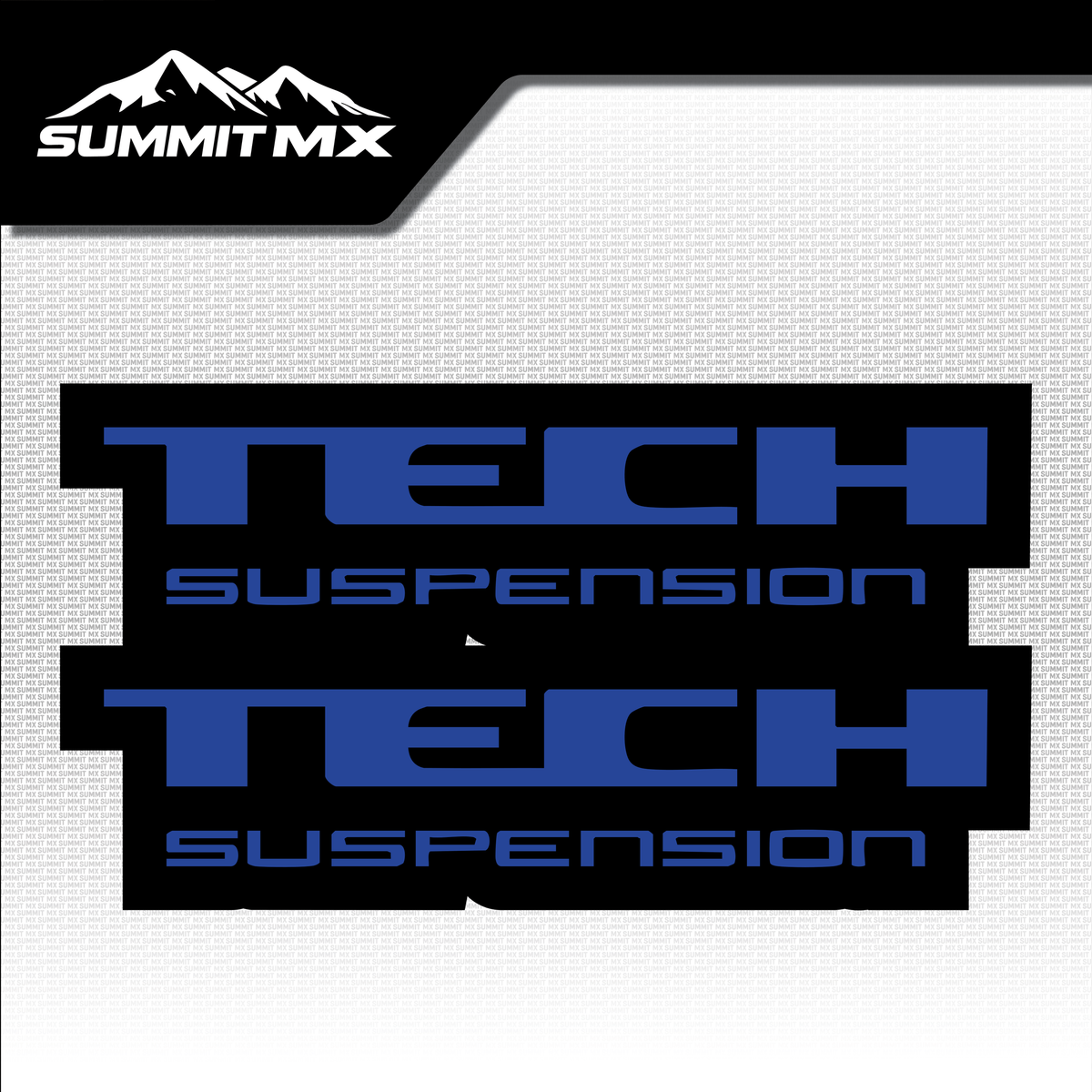 Tech fork tube decal in blue colorway — Summit MX