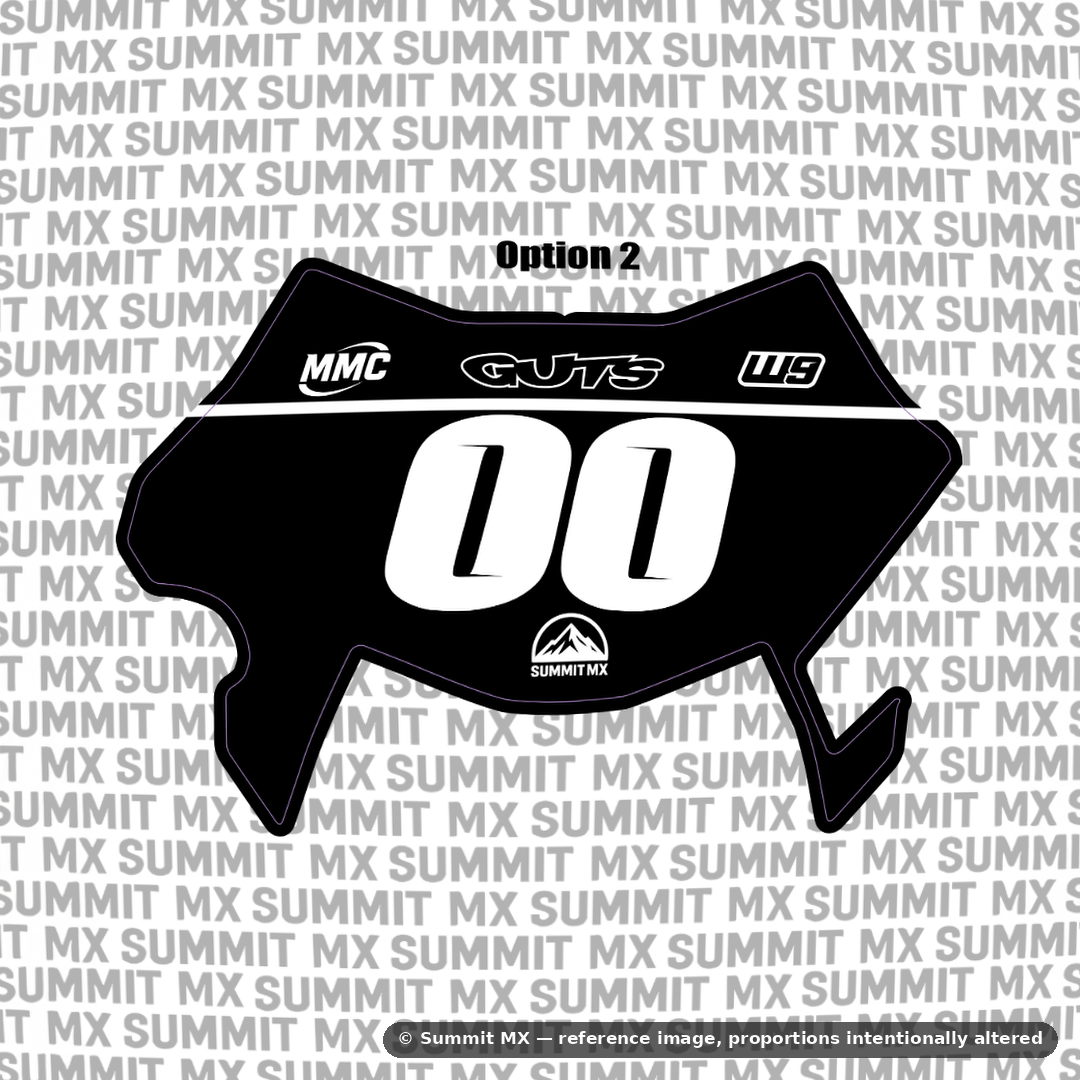 Surron Ultra Bee number plate decal option 2 design — Summit MX