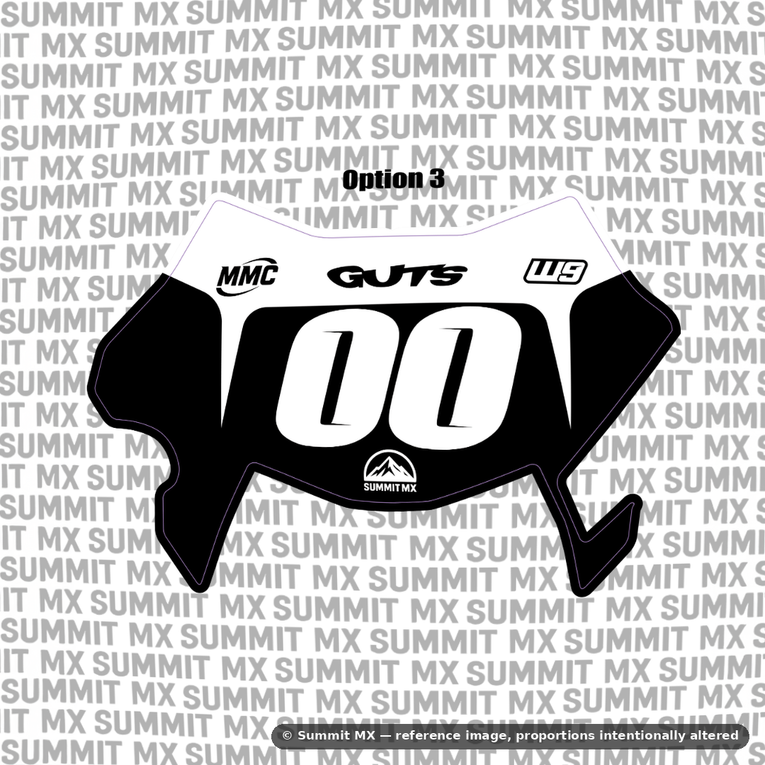 Surron Ultra Bee number plate decal option 3 design — Summit MX