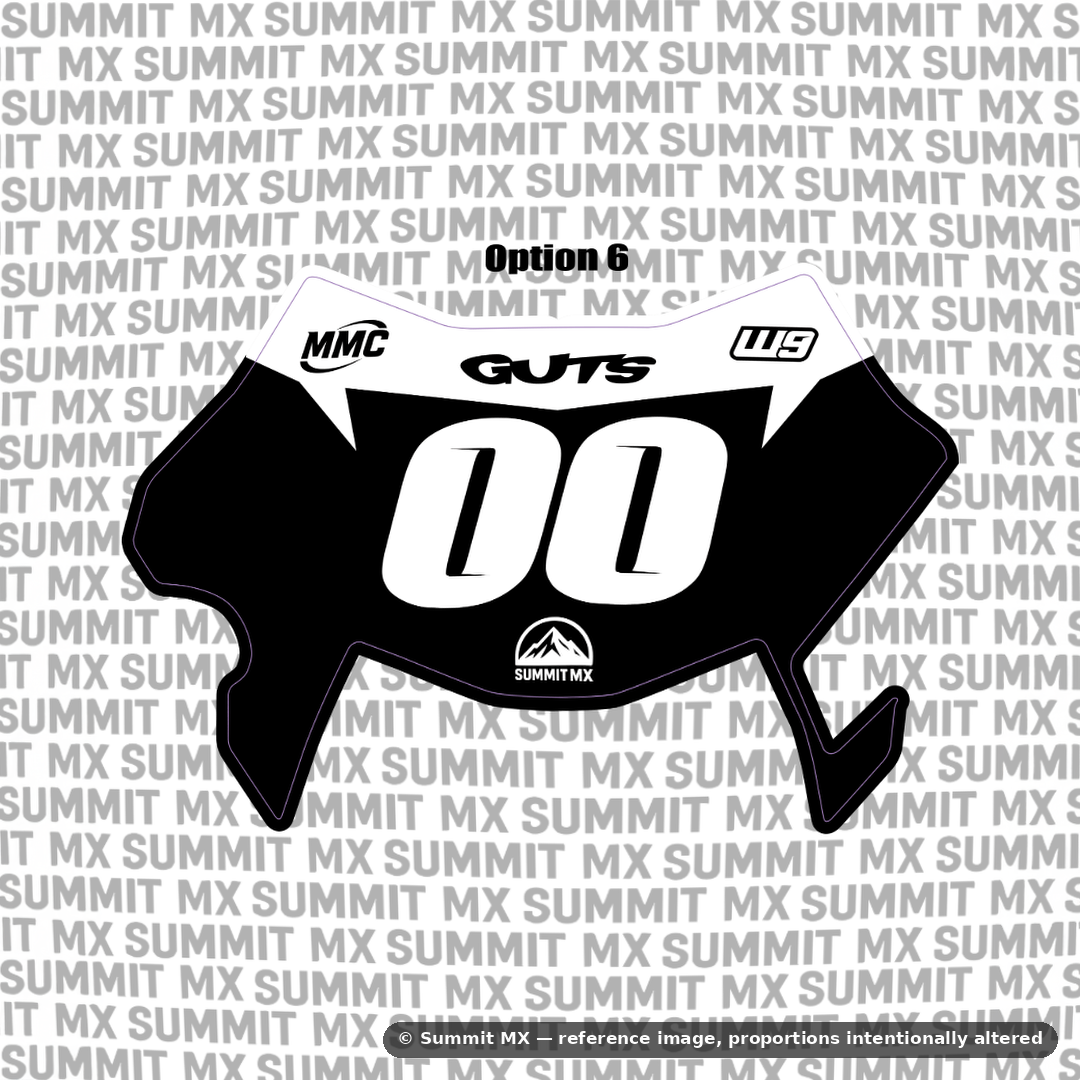 Surron Ultra Bee number plate decal option 6 design — Summit MX