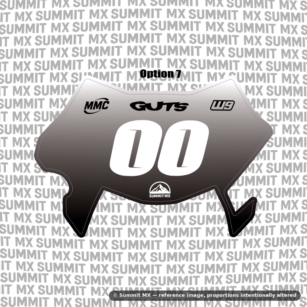 Surron Ultra Bee number plate decal option 7 design — Summit MX