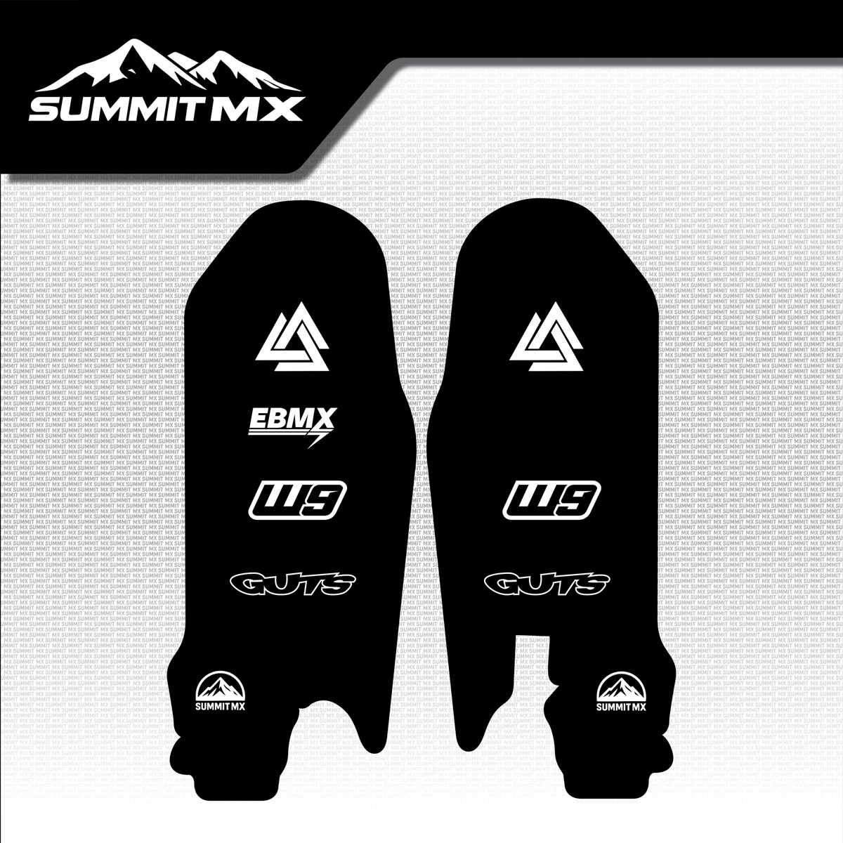 Surron Ultra Bee fork guard decal option 1 black pair — Summit MX