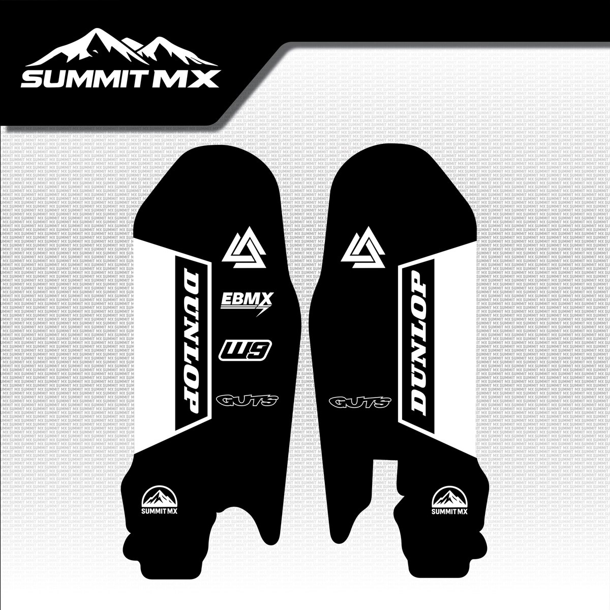 Surron Ultra Bee fork guard decal option 3 black pair — Summit MX