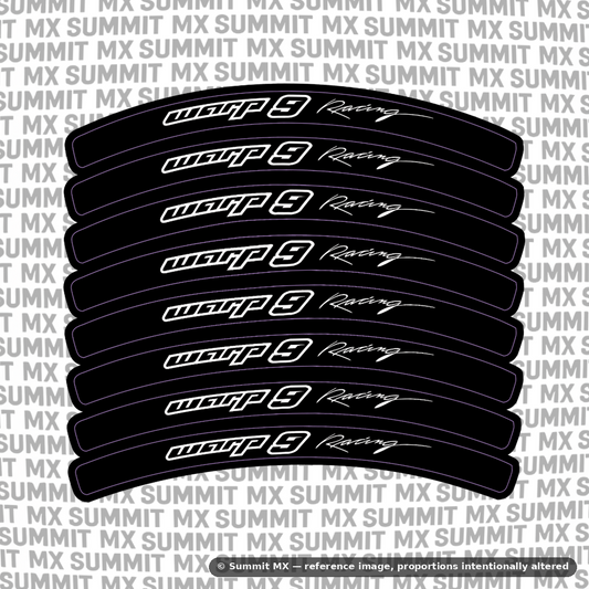 Warp 9 rim decals design — Summit MX
