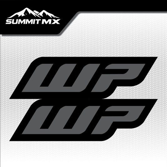 WP fork tube decal gray colorway — Summit MX