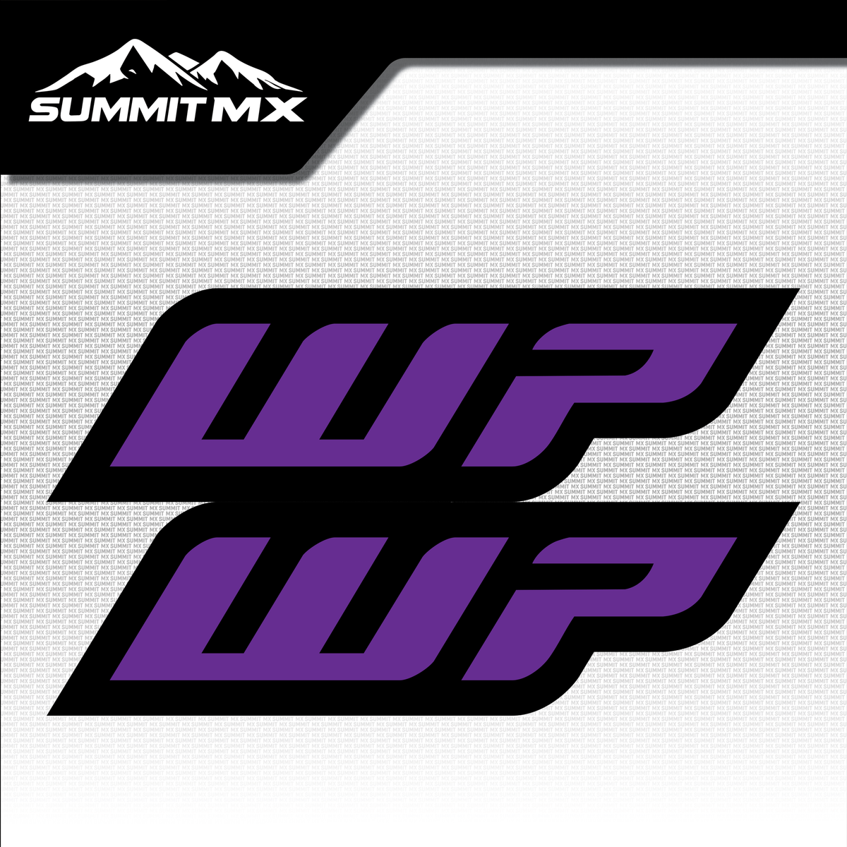 WP fork tube decal purple colorway — Summit MX