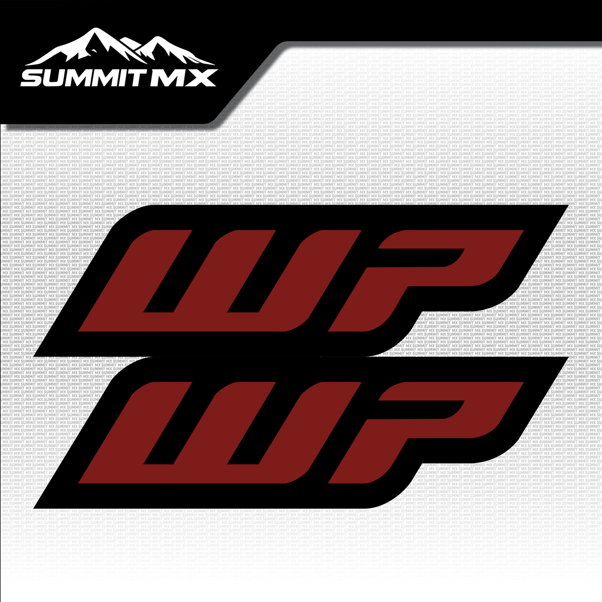 WP fork tube decal red colorway — Summit MX