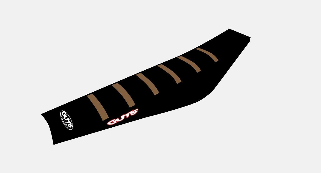 Guts Ventus One Plus seat cover brown stripe design — Summit MX