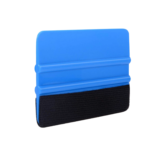 Felt edge vinyl squeegee with blue and black grip — Summit MX