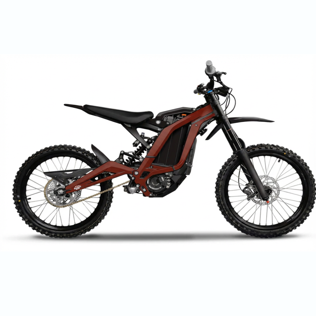 Surron LBX solid color frame wrap burgundy