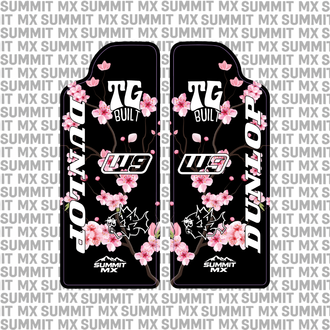 Cherry Blossom Decal for Sirris F43 Fork Guards
