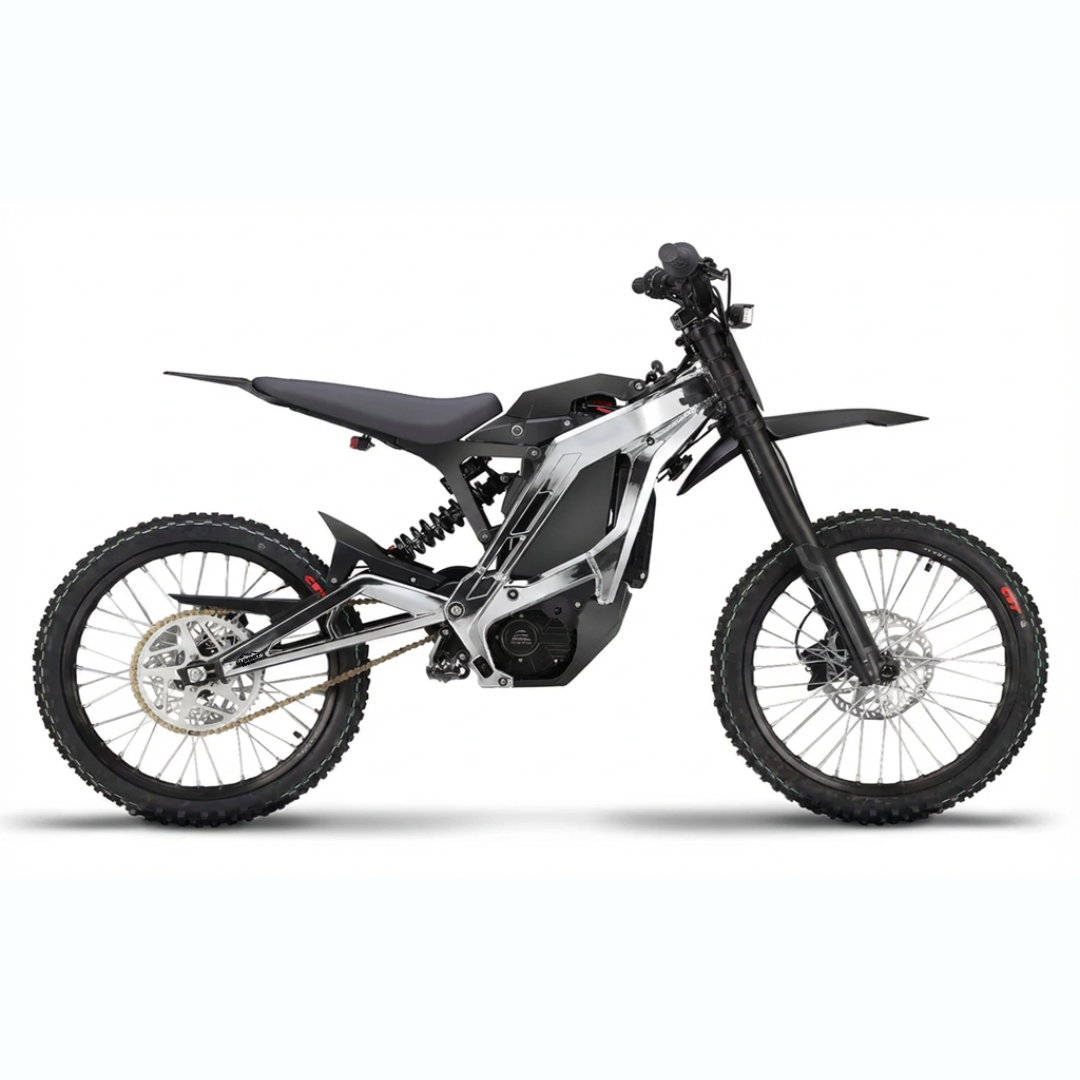 Eride Pro chrome frame wrap decal installed on e-bike