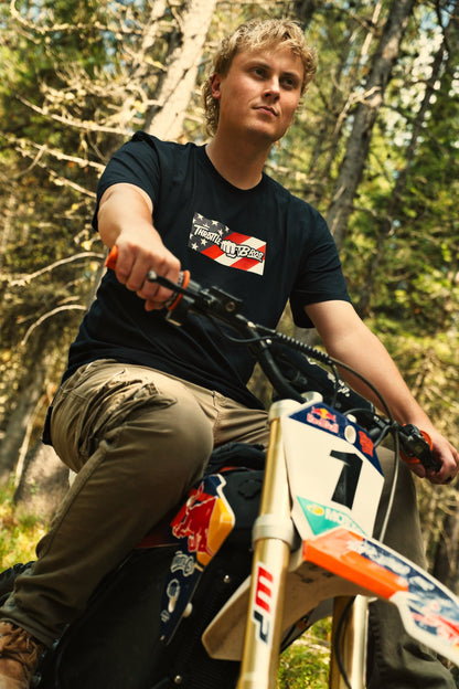 Throttle Bros Logo American Flag Tee