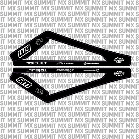 Eride Pro standard black swing arm decal design — Summit MX