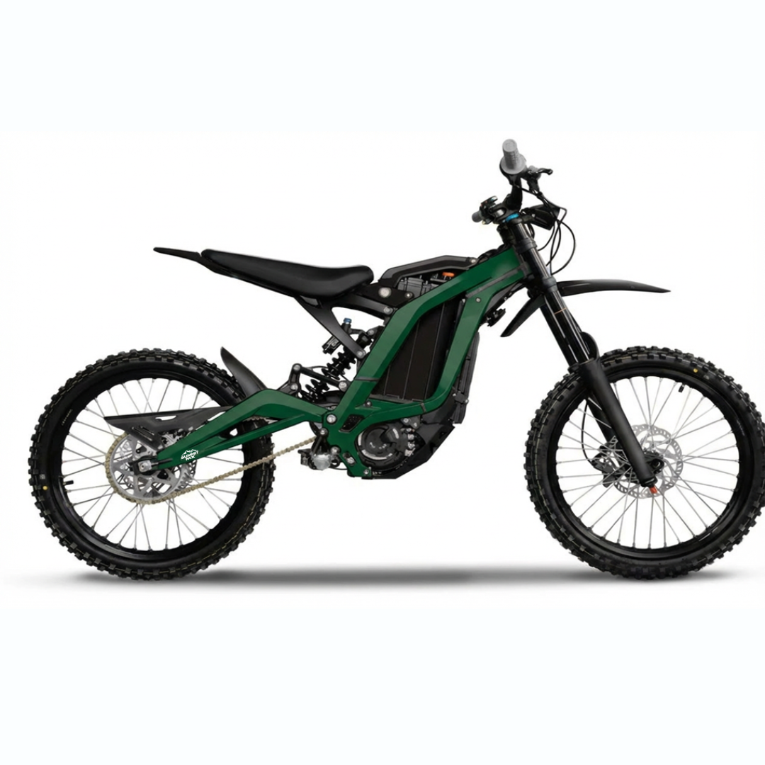 Surron LBX solid color frame wrap forest green