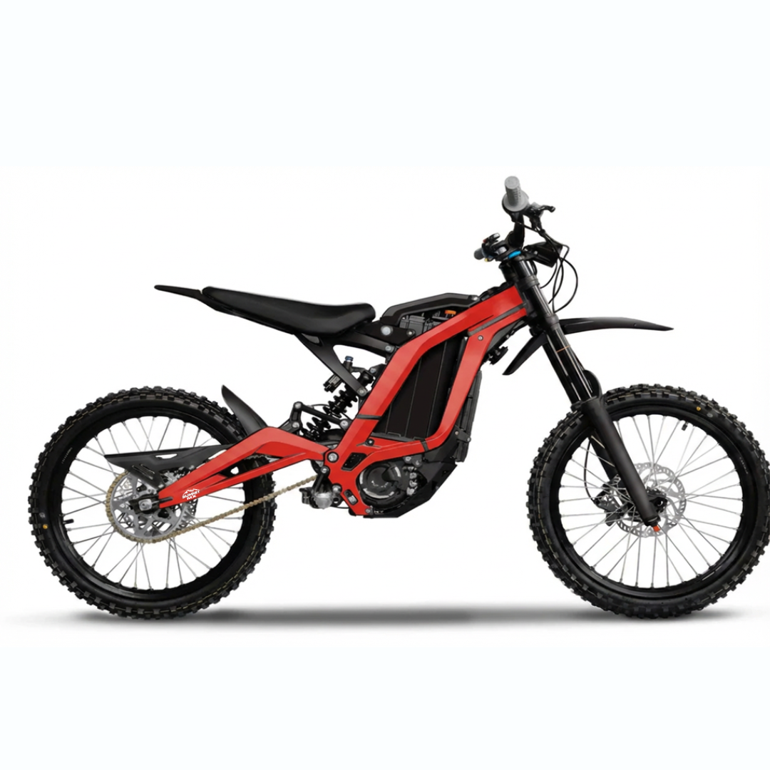 Surron LBX solid color frame wrap Honda red