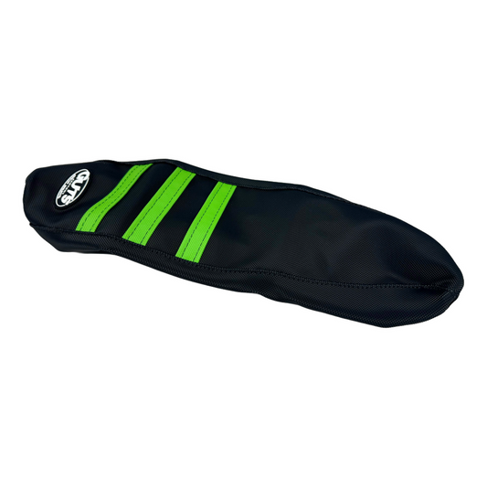 Guts seat cover for Talaria Sting with lime green stripes