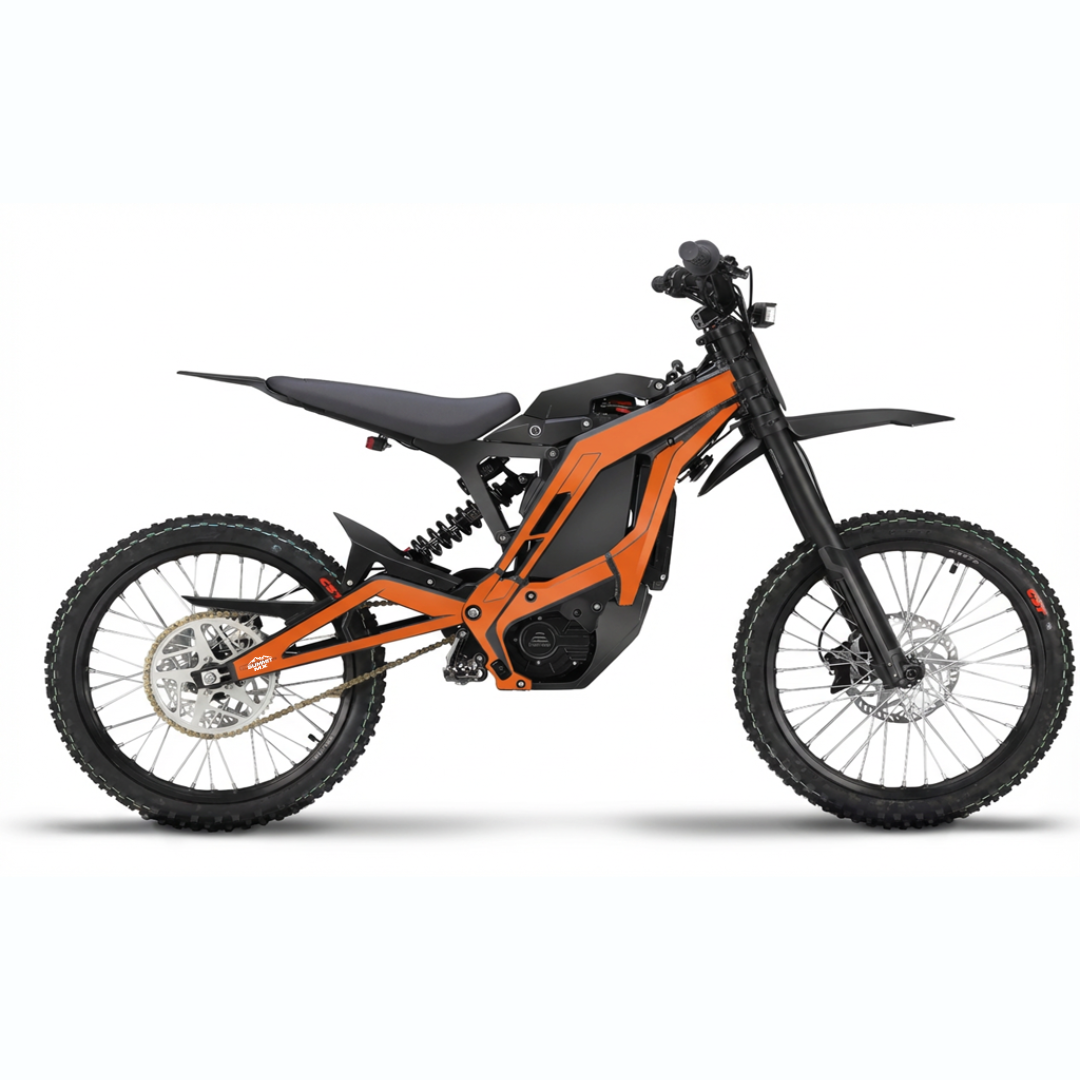 Eride Pro KTM orange frame wrap decal installed on e-bike
