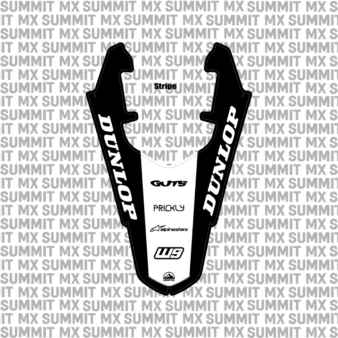 Surron Ultra Bee rear fender decal in stripe colorway — Summit MX