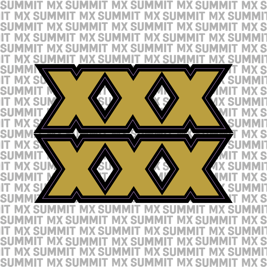 Talaria x3 XXX fork tube decal gold