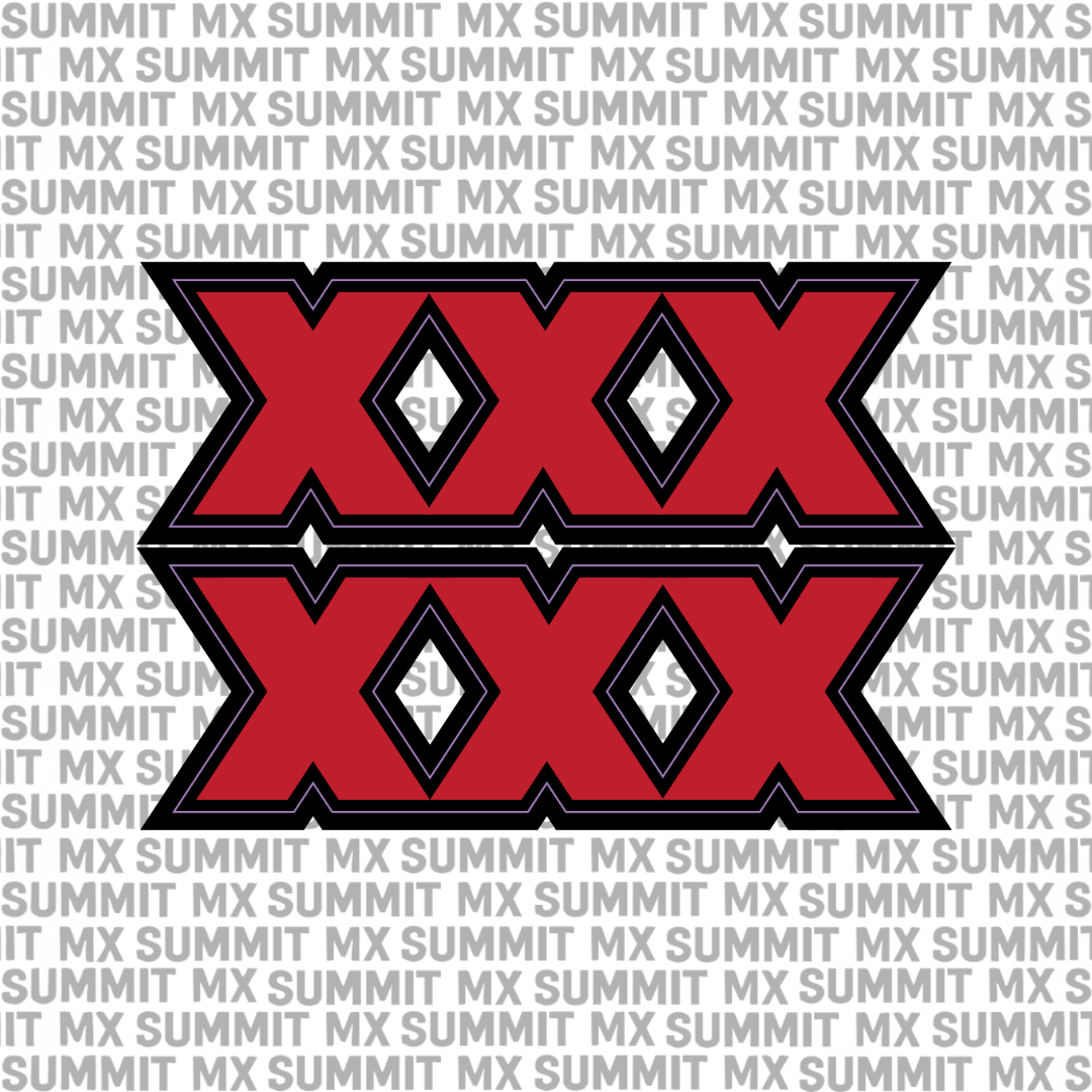 Talaria x3 XXX fork tube decal dark red