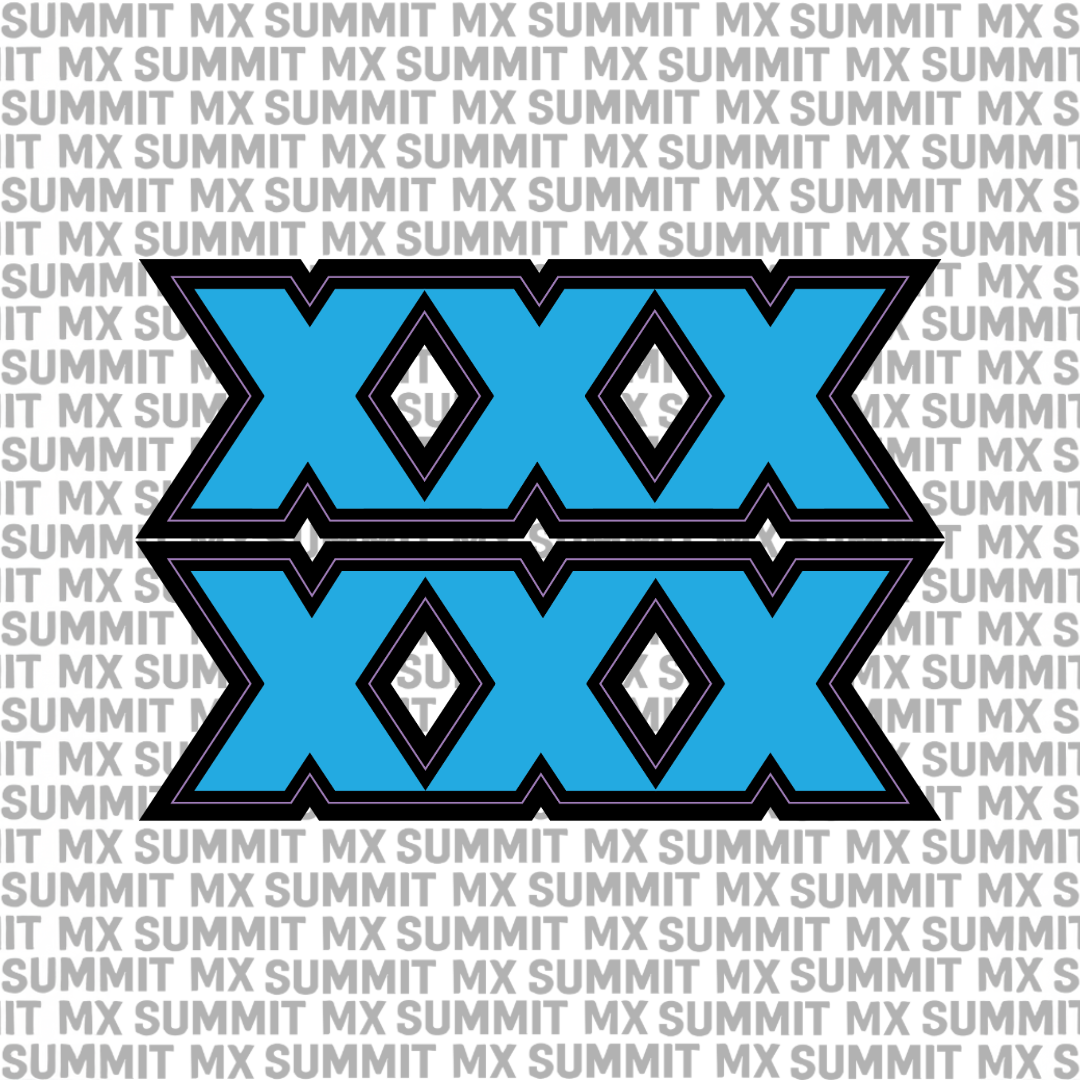 Talaria x3 XXX fork tube decal cyan