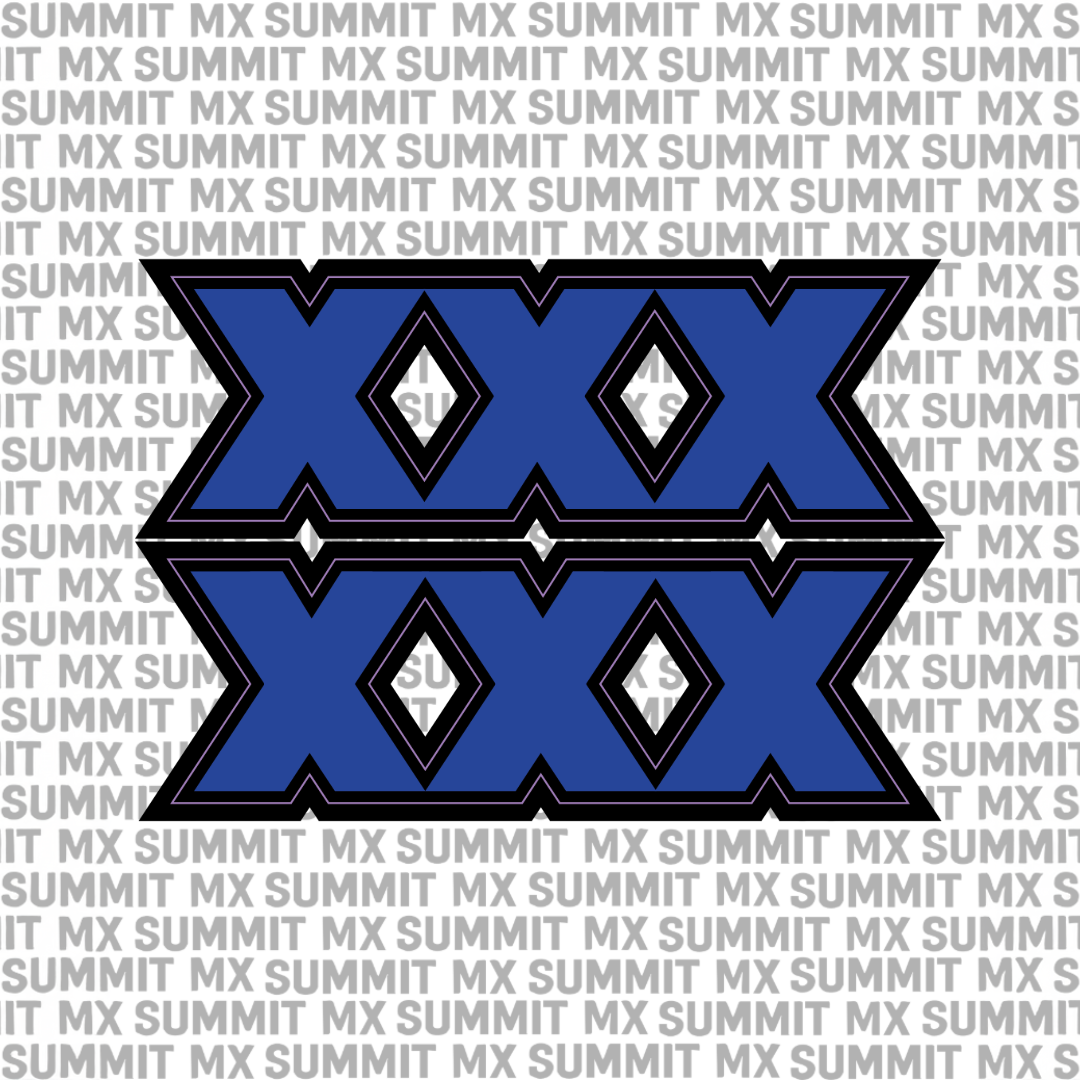 Talaria x3 XXX fork tube decal navy
