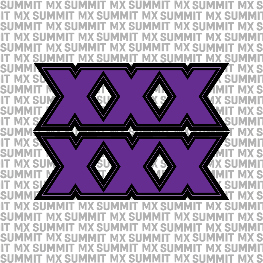 Talaria x3 XXX fork tube decal purple