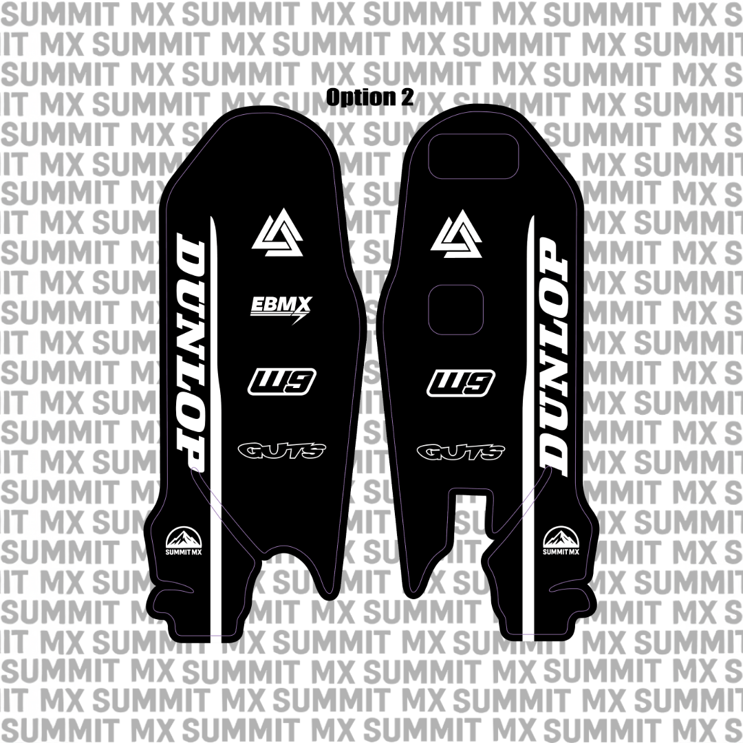 Surron Ultra Bee fork guard decal option 2 black pair — Summit MX