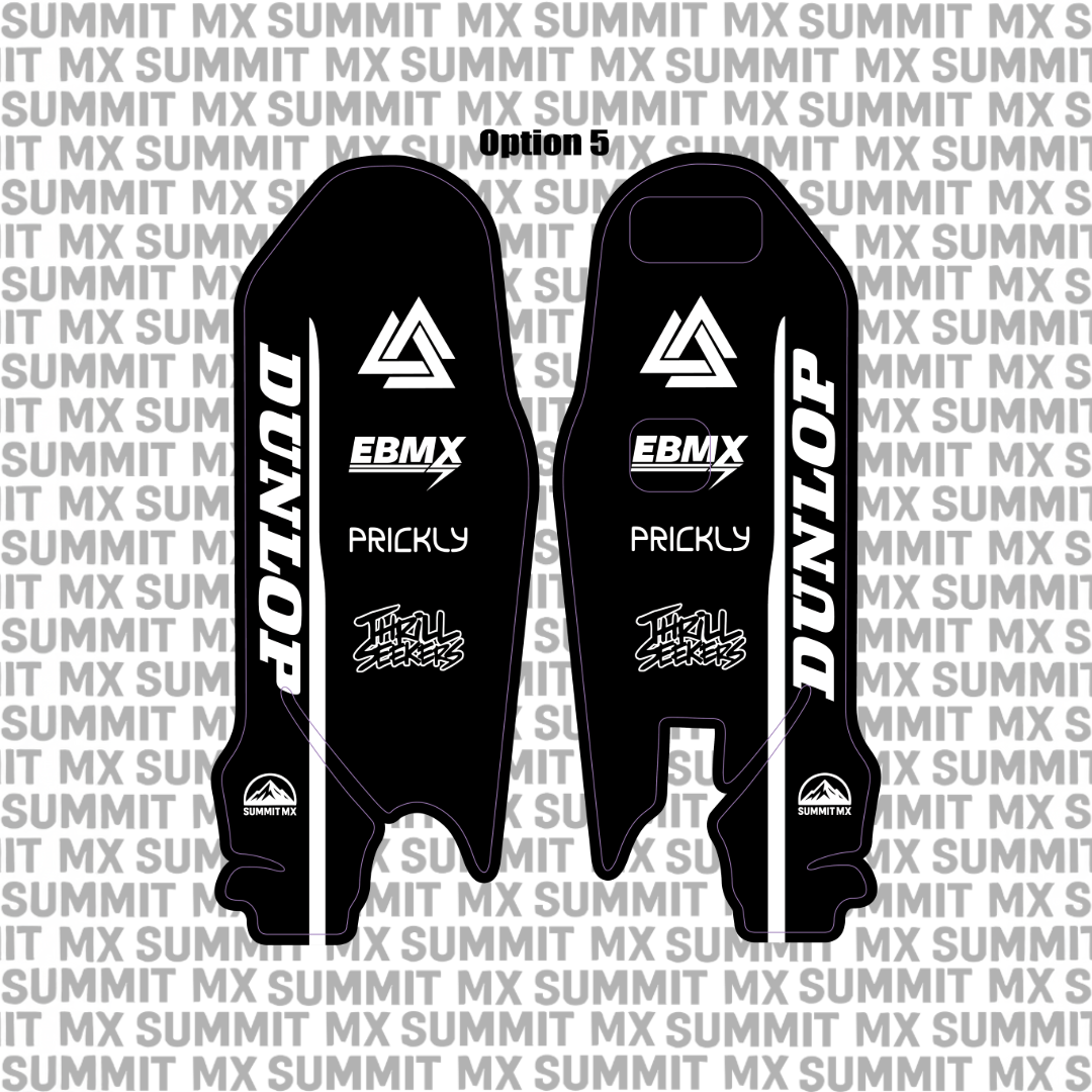 Surron Ultra Bee fork guard decal option 5 black pair — Summit MX