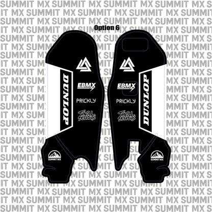 Surron Ultra Bee fork guard decal option 6 black pair — Summit MX