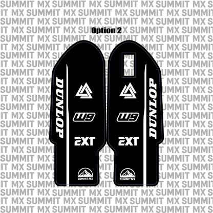 EXT fork guard decal design option 1 flat layout — Summit MX