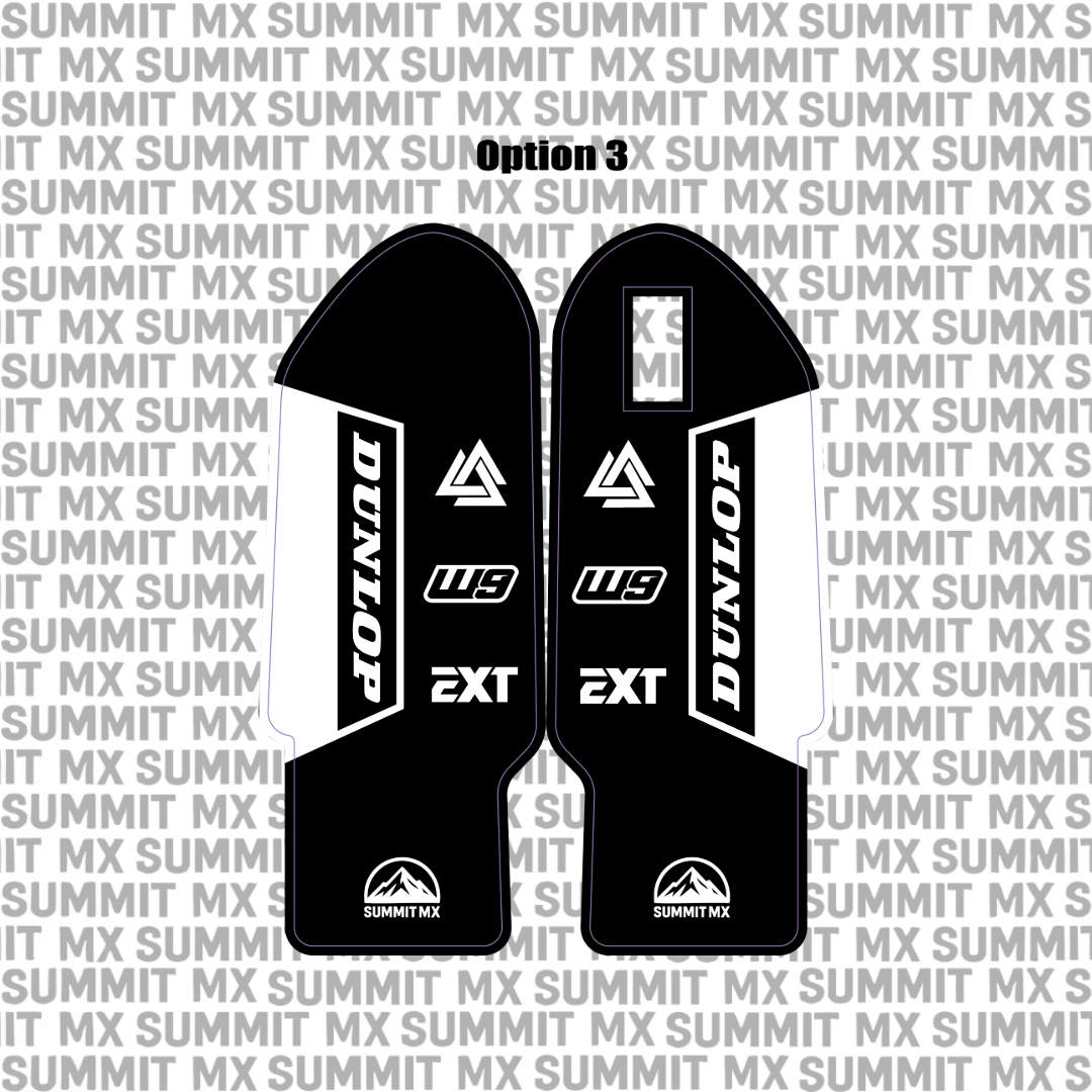 EXT fork guard decal design option 2 flat layout — Summit MX
